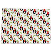 お洒落クリスマスペンギン大抱き枕 ラージペーパーバッグ (裏面)