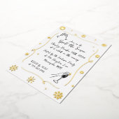 お洒落クリスマスホリデーウィンターカクテルパーティー 箔招待状 (回転した状態)