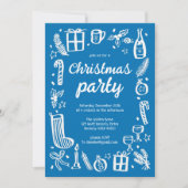 お洒落クリスマスホリデーパーティーかわいいカスタム 招待状 (正面)