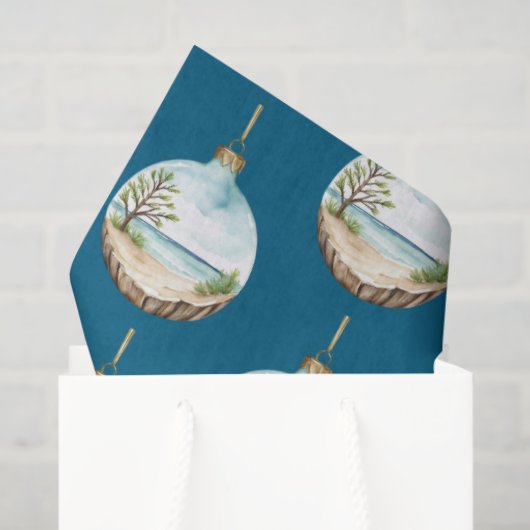 お洒落クリスマスボーブル流木 薄葉紙 (ギフトバッグ)