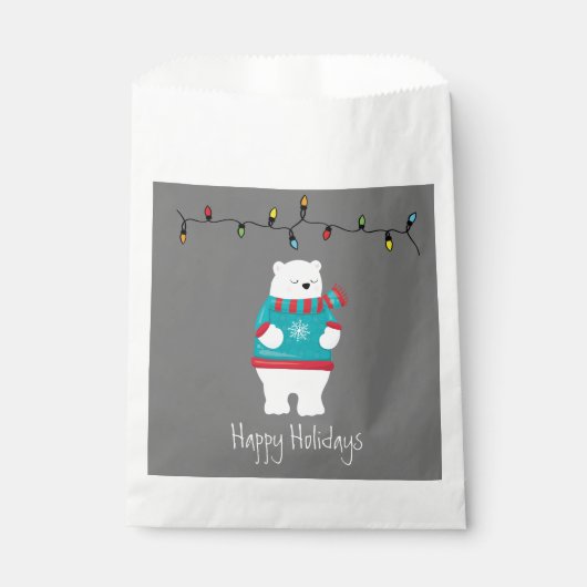 お洒落クリスマスポーラーベアホリデー フェイバーバッグ (正面)