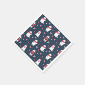 お洒落クリスマスポーラーベアID850 スタンダードカクテルナプキン (角)