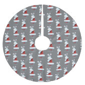 お洒落クリスマスマウスパターン ブラッシュドポリエステルツリースカート (正面)