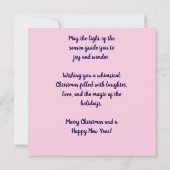 お洒落クリスマスライトハウスホリデーカード (裏面)