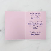 お洒落クリスマスライトハウスホリデーカード カード (内部)