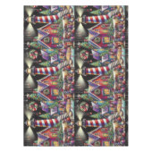 お洒落クリスマスライトハパーソナライズされたウス テーブルクロス (正面)