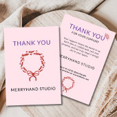 お洒落クリスマスリースファンキー サンキューカード