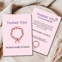 お洒落クリスマスリースファンキー サンキューカード