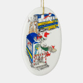 お洒落クリスマスワイルドライフトレインオーナメント セラミックオーナメント (右)