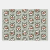 お洒落クリスマス写真 – 書道 – 枝 ラッピングペーパーシート (正面3)