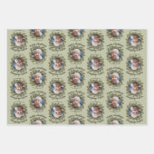 お洒落クリスマス写真 – 書道 – 枝 ラッピングペーパーシート (正面3)