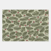 お洒落クリスマス写真 – 書道 – 枝 ラッピングペーパーシート (正面2)