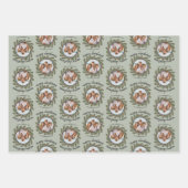 お洒落クリスマス写真 – 書道 – 枝 ラッピングペーパーシート (正面3)