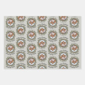 お洒落クリスマス写真 – 書道 – 枝 ラッピングペーパーシート (正面2)