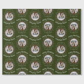 お洒落クリスマス写真 – 書道 – 枝 ラッピングペーパー (フラット)