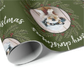 お洒落クリスマス写真 – 書道 – 枝 ラッピングペーパー (ロールコーナー)