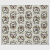 お洒落クリスマス写真 – 書道 – 枝 ラッピングペーパー (フラット)