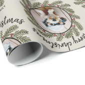 お洒落クリスマス写真 – 書道 – 枝 ラッピングペーパー (ロールコーナー)