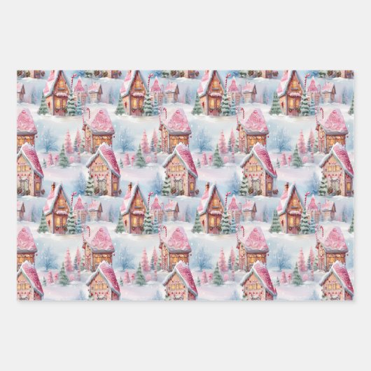 お洒落クリスマス包装紙デザイン ラッピングペーパーシート (正面3)