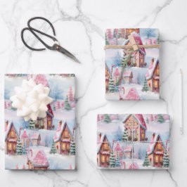 お洒落クリスマス包装紙デザイン ラッピングペーパーシート