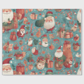 お洒落クリスマス包装紙 ラッピングペーパー (フラット)