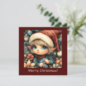 お洒落クリスマス小妖精や小人カスタマイズ シーズンカード (スタンド正面)