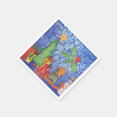 お洒落クリスマス応援ウォーター絵を描カラー スタンダードカクテルナプキン (角)