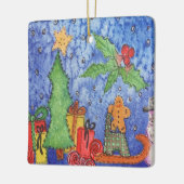 お洒落クリスマス応援ウォーター絵を描カラー セラミックオーナメント (左)