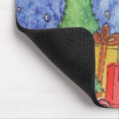 お洒落クリスマス応援ウォーター絵を描カラー マウスパッド (コーナー)