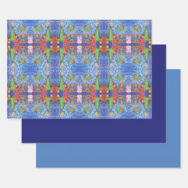 お洒落クリスマス応援ウォーター絵を描カラー ラッピングペーパーシート