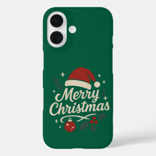お洒落クリスマス応援レタリングデザイン iPhone 16ケース