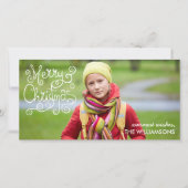 お洒落クリスマス書モダンの渦巻き写真 シーズンカード (正面)