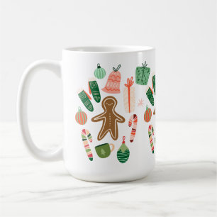 お洒落クリスマス模様セラミックマグカップ コーヒーマグカップ