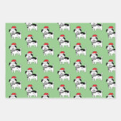 お洒落クリスマス犬 ラッピングペーパーシート (正面)