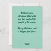 お洒落クリスマス装飾赤い白い渦巻き シーズンカード (裏面)