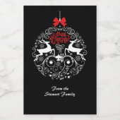 お洒落クリスマス飾り付きバウラベルセット フードラベル (シングルラベル)