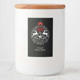 お洒落クリスマス飾り付きバウラベルセット フードラベル