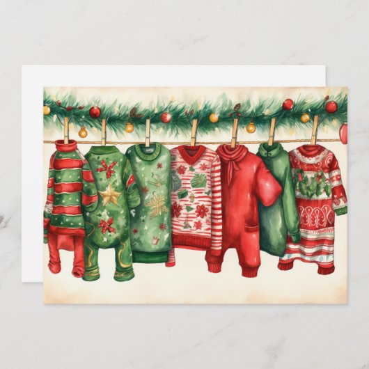 お洒落クリスマス・セーター シーズンカード (正面/裏面)