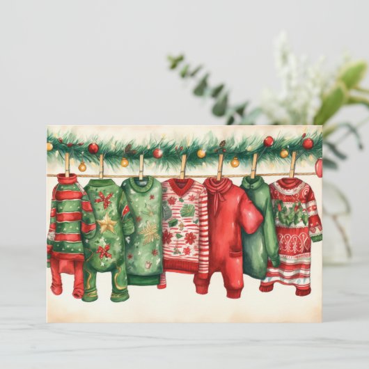 お洒落クリスマス・セーター シーズンカード (スタンド正面)
