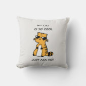 お洒落クール猫 クッション (正面)