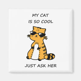 お洒落クール猫 マグネット