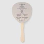 お洒落グラデーションパープルフローラ結婚式 プログラム ハンドファン (裏面)