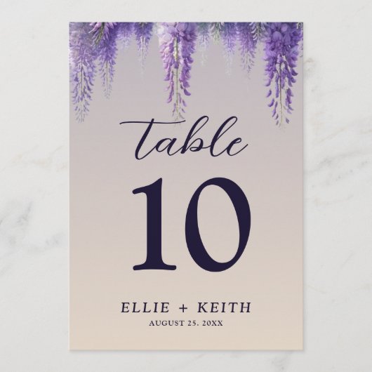 お洒落グラデーション紫フローラ結婚の (正面)