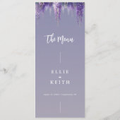 お洒落グラデーション紫結婚フローラモダンの値 メニュー (裏面)