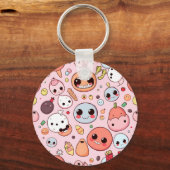 お洒落グルメモンスターズ顔 キーホルダー (正面)