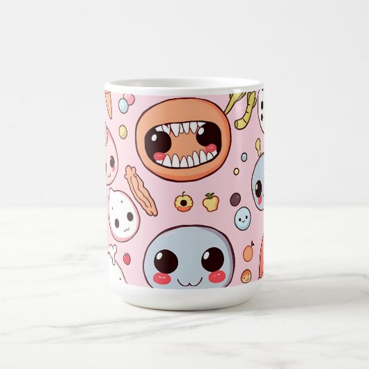 お洒落グルメモンスターズ顔 コーヒーマグカップ (中央)