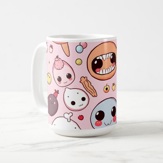 お洒落グルメモンスターズ顔 コーヒーマグカップ (正面左)