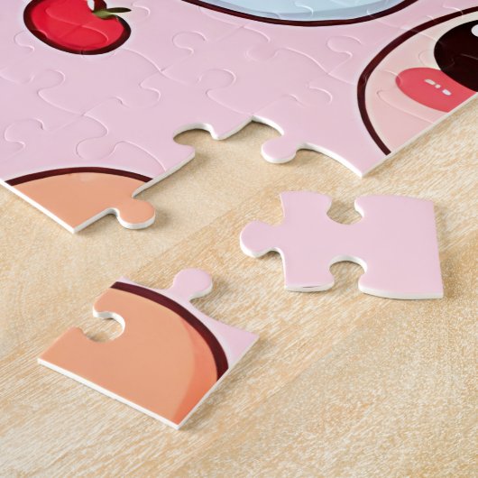 お洒落グルメモンスターズ顔 ジグソーパズル (側面)