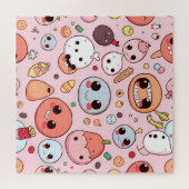 お洒落グルメモンスターズ顔 ジグソーパズル (横)