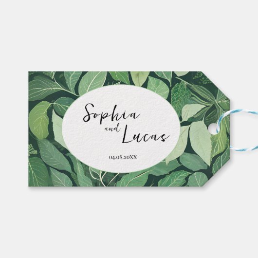 お洒落グ離れ結婚ン ギフトタグ (正面(横))